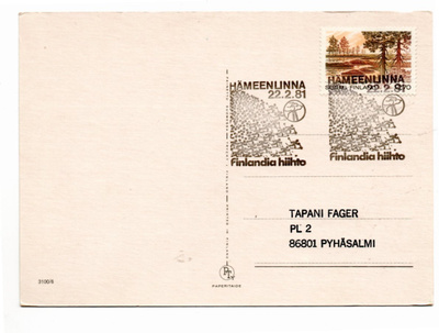 Hämeenlinna: Finlandia hiihto (erikoisleima 22.2.1981)