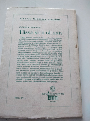 Kirja Pekka Peitsi eli U.Kekkonen