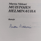 Martta Nikkari : Muistojen helminauha (signeerattu) - pikkukuva 2