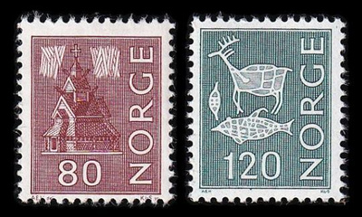 Norja 633-4 ** Käyttösarja (1972)