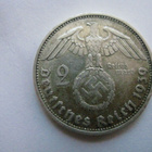 Natsi-Saksa 2 reichsmark 1939 E Hindenburg hopeaa - pikkukuva 1