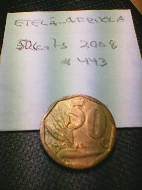 Etelä-Afrikka 50 cents 2008, km#443