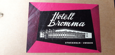 Matkalaukkumerkki tai hotellimerkki, Hotell Bromma, Ruotsi