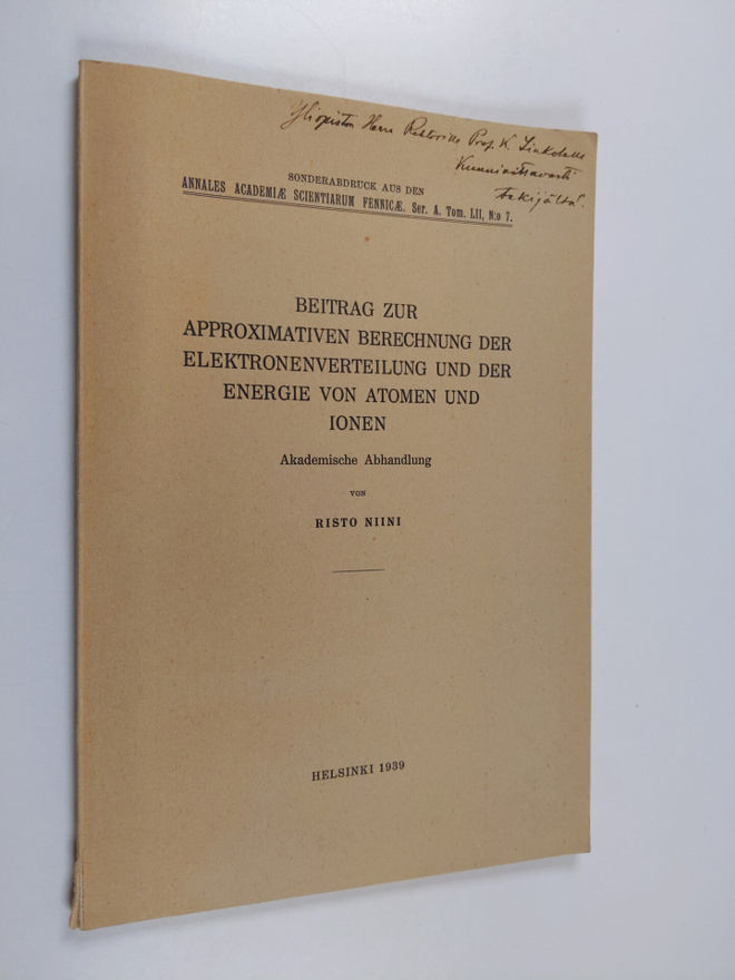 Risto Niini : Beitrag zur approximativen Berechnung der E...