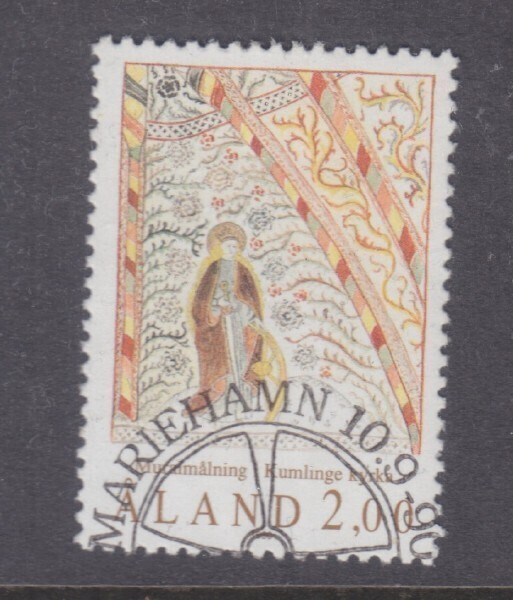Åland 1990 kirkkomaalaus ep. leimattuna.
