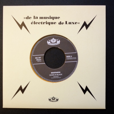 7” SINGLE Mustasch - Down In Black ORANGE VINYL