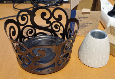 PartyLite-setti: Rustic Swirl -kynttilänjalka & SmartScents-