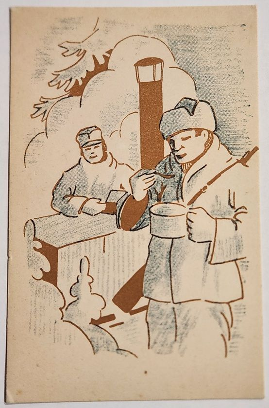 Suomi Kenttäpostikortti Pakkiruokailu 1939-1944