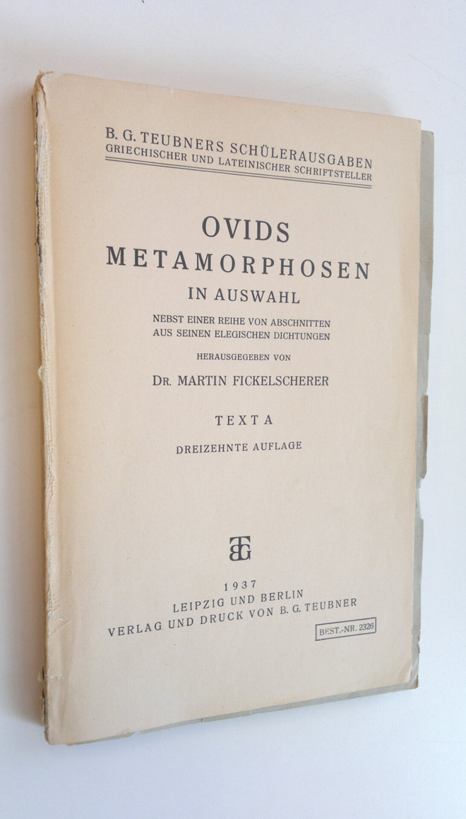 Martin Fickelscherer : Ovids Metamorphosen in Auswahl - n...