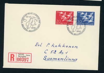 FDC 1956 Pohjolan päivä, tuloleima