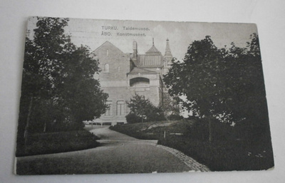 Turku, Taidemuseo, vanha mv pk, p. 1915 + sensuurileima