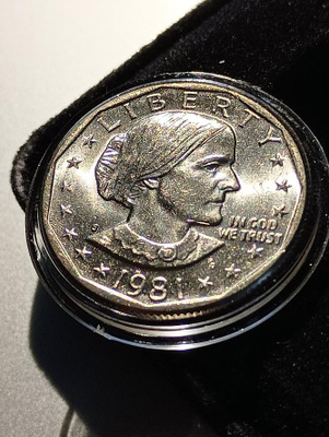 US 1981-S Susan B Anthonyn 1 dollarin kolikko ilmainen Proof