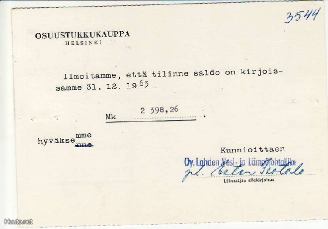 FIRMAKORTTI LAHTI LAHDEN VESI JA LÄMPÖJOHTOLIIKE