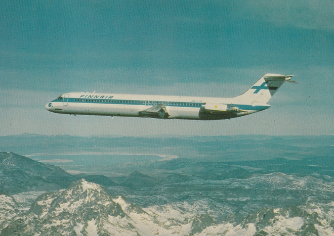 LENTOKONEKORTTI - DC-9-50 FINNAIR