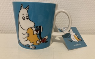 Muumimuki Muumipeikko turkoosi, tarra ja lappu