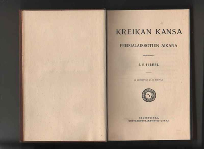 Tudeer, O. E.: Kreikan kansa Persialaissotien aikana,Ot 1906
