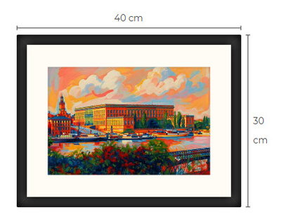 Uusi Kuninkaanlinna Tukholma art print 30 cm x 40 cm