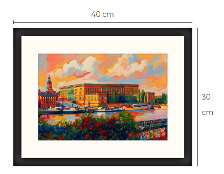 Uusi Kuninkaanlinna Tukholma art print 30 cm x 40 cm