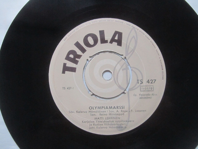 Matti Lehtinen: Olympiamarssi   7" single  1960