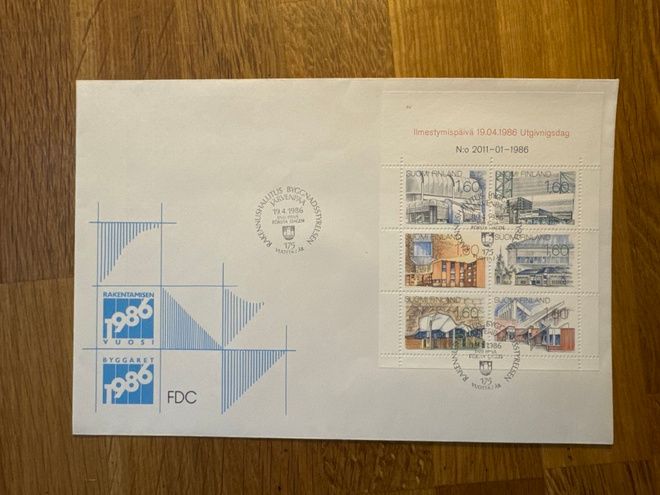 FDC Uutta suomalaista arkkitehtuuria 1986