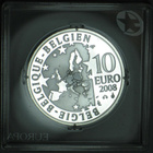 2008 Belgia 10€ hopea juhlaraha Sininen Lintu proof - pikkukuva 3