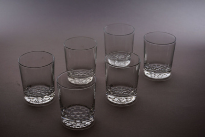 1119. 6kpl Iittala 'Puolukka' juomalasi, Tapio Wirkkala.