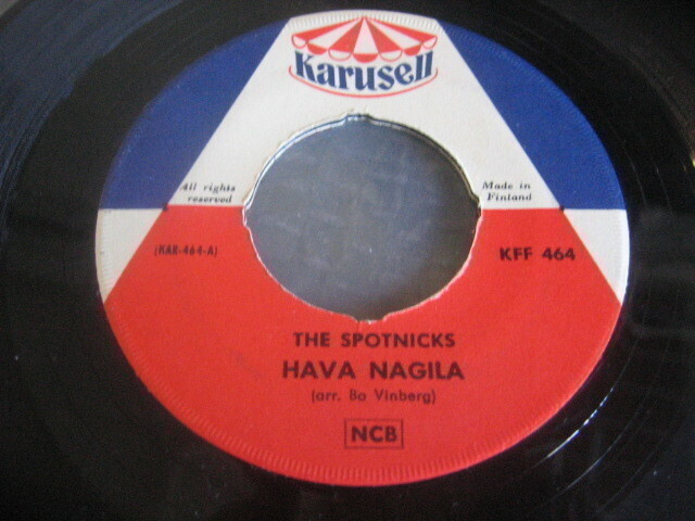 7" - The Spotnicks - Hava Nagila / Johnny Guitar