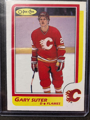 1986-87 OPC 189 Gary Suter Calgary Flame ROOKIE CARD