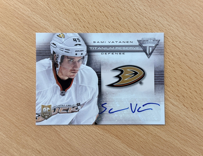 2013-14 Panini Titanium Sami Vatanen Reserve Signatures