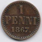 1867 1 penni tyyppi 2 kl6 - pikkukuva 1