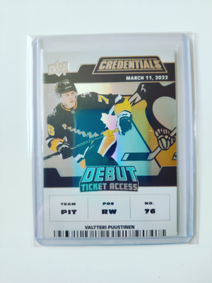 Valtteri Puustinen 22-23 Credentials Debut Ticket Access/999