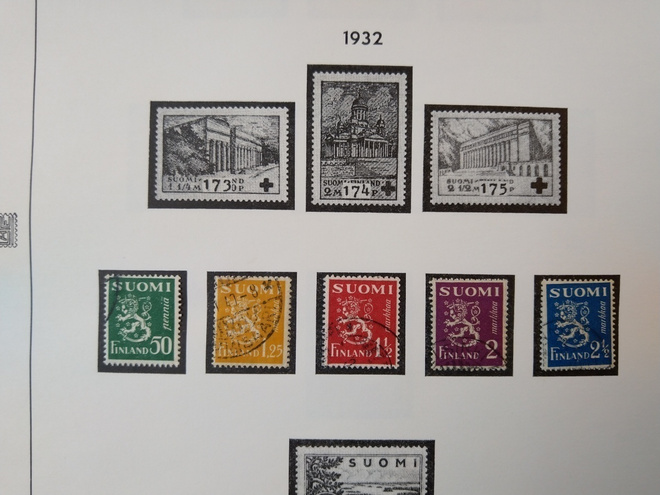 Käyttösarja 1932 julkaistut postimerkki 5 kpl