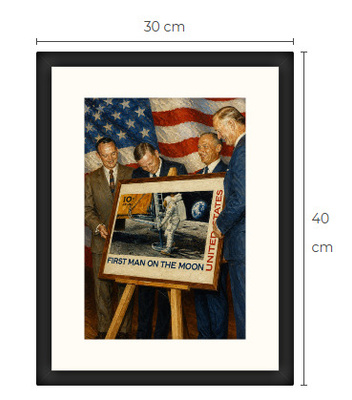 Uusi Apollo 11 kuu art print 30 cm x 40 cm