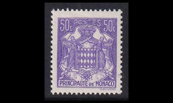 Monaco 224 ** Käyttösarja vaakuna 50 C (1940)