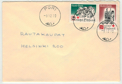 1970 PR 30p ym kaunisleimainen kirje