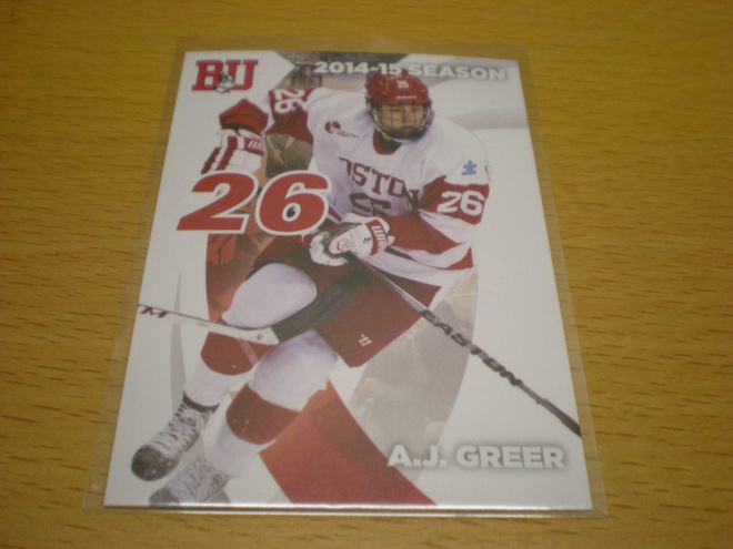 A.J. Greer 2014-15 Boston University Terriers Pepsi #
