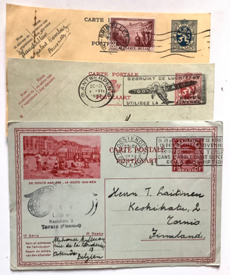 Ehiöt Belgia - Tornio filatelia vaihtoa 1930-luku, lentokone