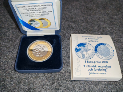 Suomi 2008 5 € Suomalainen tiede ja tutkimus PROOF