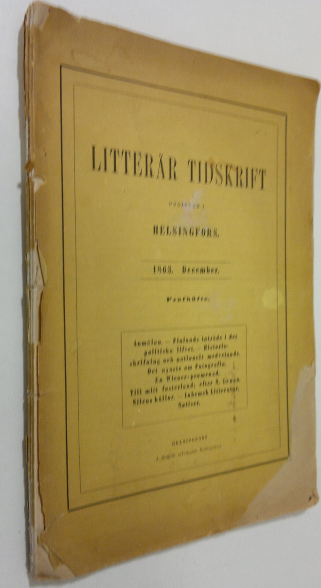 J. J. Chydenius : Litterär tidskrift : utgifven i Helsing...