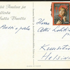 Tub Joulumerkki 1972 Tonttupoika kortilla - pikkukuva 1