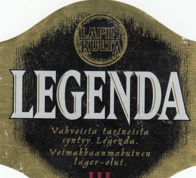 Olutetiketti Lapin kulta Legenda  III   ,  a3