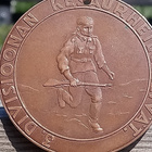Pronssivärinen 5 Divisioonan merkki. Halkaisija - 59 mm. - pikkukuva 5