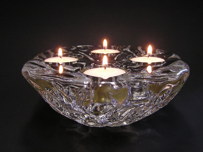 Orrefors  Kosta Boda Wallnut Candle holder 4 in 1