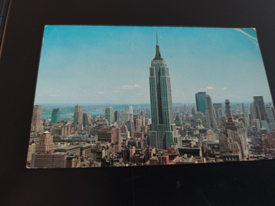 Vanha postikortti, Empire State Building