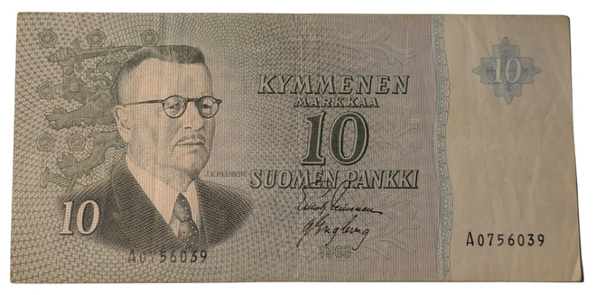 10 Markkaa 1963 ilman Litt A0756039