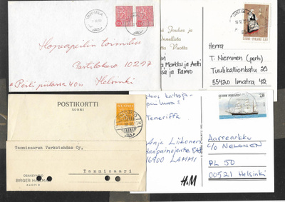 Postilähetyksiä erä 20kpl
