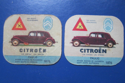 PAULIG KAHVILAPPUJA 2 KPL: CITROEN TYYPIT 1 JA 2