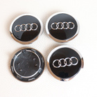 Audi vannekeskiöt – Kromireunus, Kromi-Musta – 69mm (4kpl - pikkukuva 2