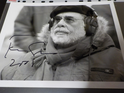 FRANCIS FORD COPPOLA NIMIKIRJOITUS B/W KUVASSA