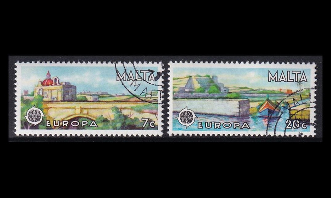 Malta 554-5 o Europa maisemia (1977)